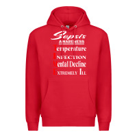 Red Sepsis Awareness  Know Sepsis Signs  Sepsis Surviv Premium Hoodie - InspiraDesign