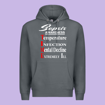 Sepsis Awareness  Know Sepsis Signs  Sepsis Surviv Premium Hoodie Designed By Inspiradesign