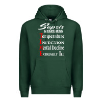 Sports Green Sepsis Awareness  Know Sepsis Signs  Sepsis Surviv Premium Hoodie - InspiraDesign