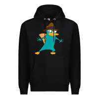 Black Perry The Platypus Premium Hoodie - InspiraDesign