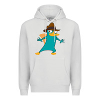 Dove Grey Perry The Platypus Premium Hoodie - InspiraDesign