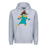 Heather Grey Perry The Platypus Premium Hoodie - InspiraDesign