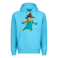 Ocean Blue Perry The Platypus Premium Hoodie - InspiraDesign