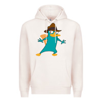 Pale Pink Perry The Platypus Premium Hoodie - InspiraDesign