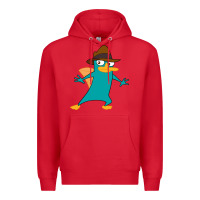 Red Perry The Platypus Premium Hoodie - InspiraDesign