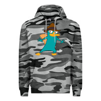Slate Camo Perry The Platypus Premium Hoodie - InspiraDesign