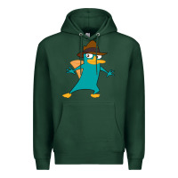 Sports Green Perry The Platypus Premium Hoodie - InspiraDesign