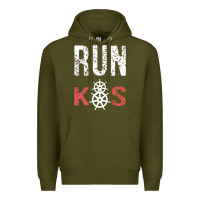 Army Green RUN k8s Premium Hoodie - InspiraDesign