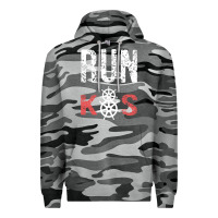 Slate Camo RUN k8s Premium Hoodie - InspiraDesign