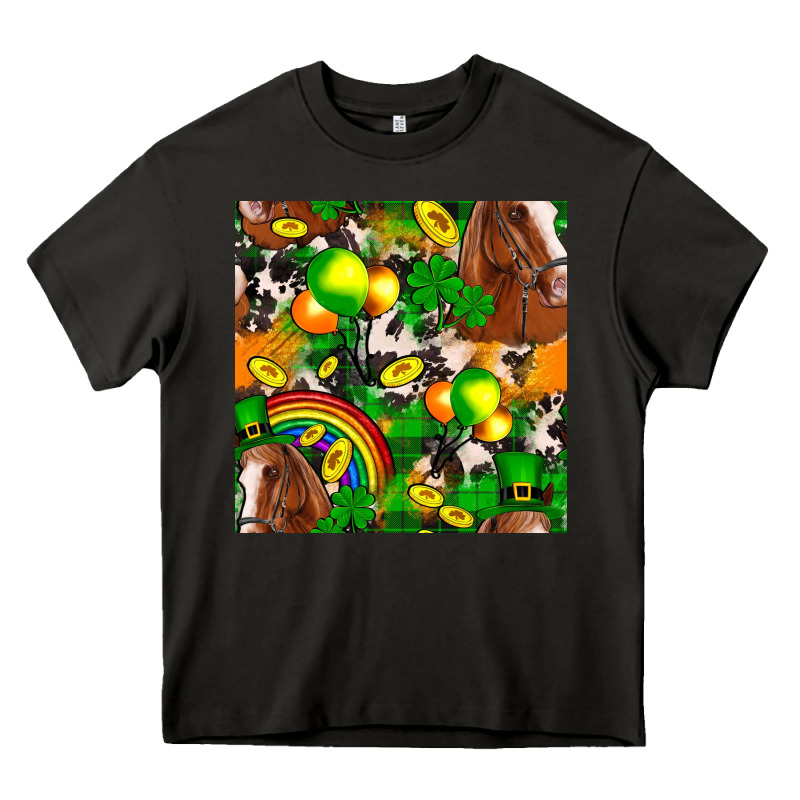 St. Patrick's Day Horse With Balloons Heavy Core Tee by FaDigitalArtStudio | Teevron