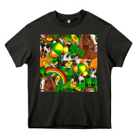 Asphalt St. Patrick's Day Horse With Balloons Heavy Core Tee - FaDigitalArtStudio