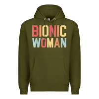 Army Green bionic woman injury accident broken hip leg arm surgery t shirt Premium Hoodie - InspiraDesign