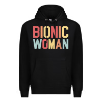 Black bionic woman injury accident broken hip leg arm surgery t shirt Premium Hoodie - InspiraDesign