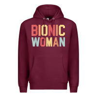 Burgundy bionic woman injury accident broken hip leg arm surgery t shirt Premium Hoodie - InspiraDesign