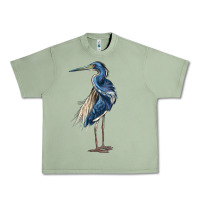 Oil Green Louisiana Heron Urban Heavy Tee - LillyAllenDesigns