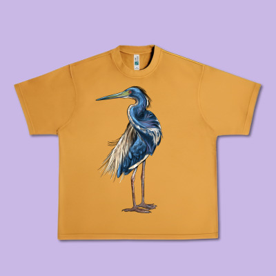 Louisiana Heron Urban Heavy Tee Designed By Lillyallendesigns