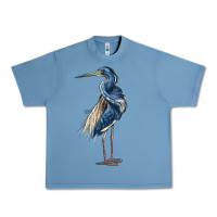 Pebble Blue Louisiana Heron Urban Heavy Tee - LillyAllenDesigns