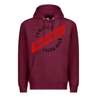 Burgundy jamaica red stripe lager beer Premium Hoodie - InspiraDesign