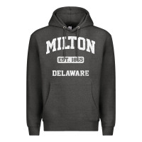 Charcoal Heather milton delaware de vintage state athletic style t shirt Premium Hoodie - InspiraDesign