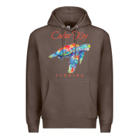 Coffee Cedar Key Florida Watercolor Sea Turtle Sweatshirt Premium Hoodie - InspiraDesign