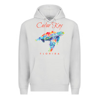Dove Grey Cedar Key Florida Watercolor Sea Turtle Sweatshirt Premium Hoodie - InspiraDesign
