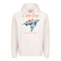 Pale Pink Cedar Key Florida Watercolor Sea Turtle Sweatshirt Premium Hoodie - InspiraDesign