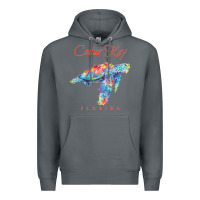 Rock Cedar Key Florida Watercolor Sea Turtle Sweatshirt Premium Hoodie - InspiraDesign