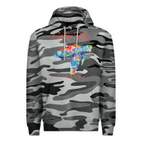 Slate Camo Cedar Key Florida Watercolor Sea Turtle Sweatshirt Premium Hoodie - InspiraDesign
