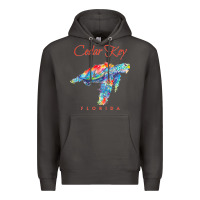 Smoke Cedar Key Florida Watercolor Sea Turtle Sweatshirt Premium Hoodie - InspiraDesign