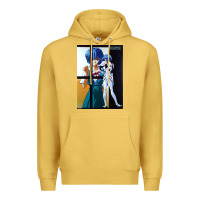 Antique Gold Neon Genesis Evangelion Rei Ayanami Premium Hoodie - InspiraDesign