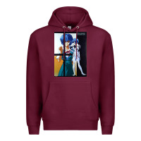 Burgundy Neon Genesis Evangelion Rei Ayanami Premium Hoodie - InspiraDesign