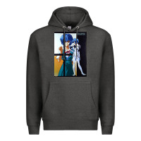 Charcoal Heather Neon Genesis Evangelion Rei Ayanami Premium Hoodie - InspiraDesign