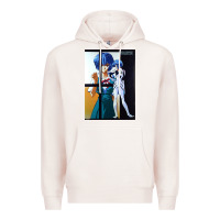 Pale Pink Neon Genesis Evangelion Rei Ayanami Premium Hoodie - InspiraDesign