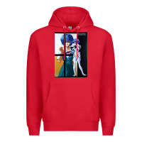 Red Neon Genesis Evangelion Rei Ayanami Premium Hoodie - InspiraDesign