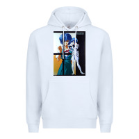 White Neon Genesis Evangelion Rei Ayanami Premium Hoodie - InspiraDesign
