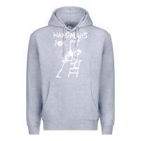 Heather Grey Hangmans Joke Premium Hoodie - InspiraDesign