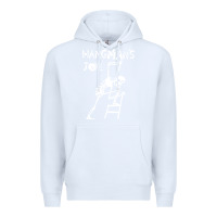 White Hangmans Joke Premium Hoodie - InspiraDesign