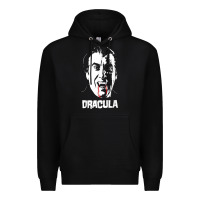 Black dracula vampire classic horror flick white t shirt Premium Hoodie - InspiraDesign