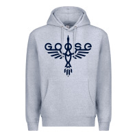Heather Grey goose music Premium Hoodie - InspiraDesign
