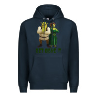 Navy Shrek Fiona & Shrek Get Ogre It Text Poster Premium Hoodie - InspiraDesign