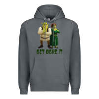 Rock Shrek Fiona & Shrek Get Ogre It Text Poster Premium Hoodie - InspiraDesign