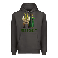 Smoke Shrek Fiona & Shrek Get Ogre It Text Poster Premium Hoodie - InspiraDesign