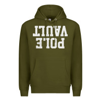 Army Green pole vault t shirt upside down funny pole vault jumper shirt Premium Hoodie - InspiraDesign