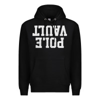 Black pole vault t shirt upside down funny pole vault jumper shirt Premium Hoodie - InspiraDesign