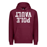 Burgundy pole vault t shirt upside down funny pole vault jumper shirt Premium Hoodie - InspiraDesign