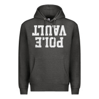 Charcoal Heather pole vault t shirt upside down funny pole vault jumper shirt Premium Hoodie - InspiraDesign