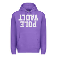 Purple pole vault t shirt upside down funny pole vault jumper shirt Premium Hoodie - InspiraDesign