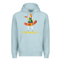 Blue Mist barmaid oktoberfest funny german woman dirndl bratwurst t shirt Premium Hoodie - InspiraDesign