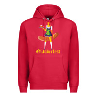 Cardinal barmaid oktoberfest funny german woman dirndl bratwurst t shirt Premium Hoodie - InspiraDesign
