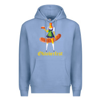 Colony Blue barmaid oktoberfest funny german woman dirndl bratwurst t shirt Premium Hoodie - InspiraDesign